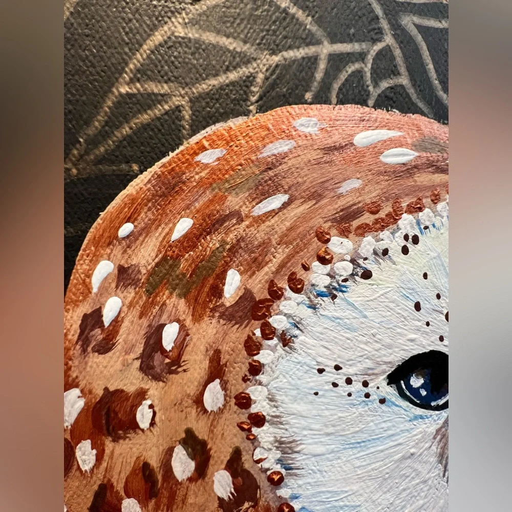Custom Hand Painted Barn Owl Acrylic Painting Handmade One of A Kind